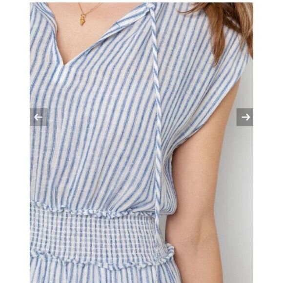 NWT Rails Ashlyn Fremont Stripe navy blue midi dress weekend XS - Picture 3 of 11